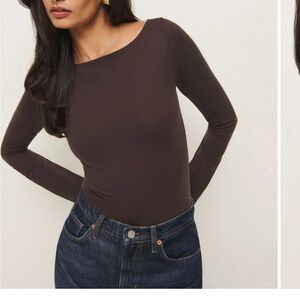 Reformation Wiley Knit top in mole Sz XS NWT